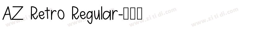 AZ Retro Regular字体转换